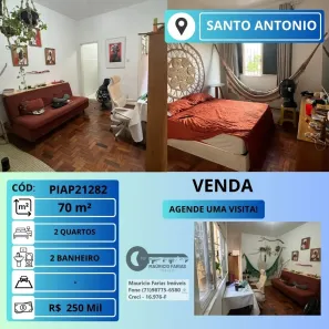 Apartamento com 2 Quartos à venda, 70m² no Santo Antônio, Salvador