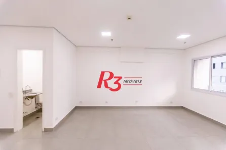 Sala Comercial para alugar, 42m² no Vila Mathias, Santos