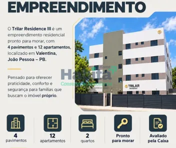 Apartamento com 2 Quartos à venda, 49m² no Valentina de Figueiredo, João Pessoa