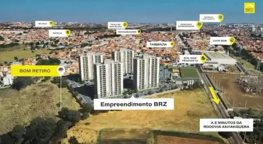Apartamento com 2 Quartos à venda, 59m² no Jardim Bom Retiro (Nova Veneza), Sumaré