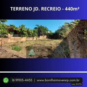 Lote/Terreno à venda, 440m² no Jardim Recreio, Ribeirão Preto