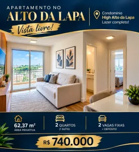 Apartamento com 2 Quartos à venda, 62m² no Vila Ipojuca, São Paulo