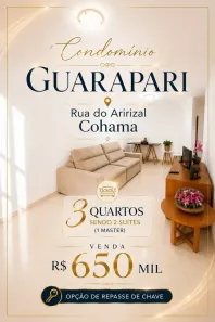 Casa de Condomínio com 3 Quartos à venda, 120m² no Cohama, São Luís