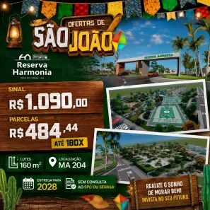 Lote/Terreno à venda, 160m² no Pindai, São José de Ribamar