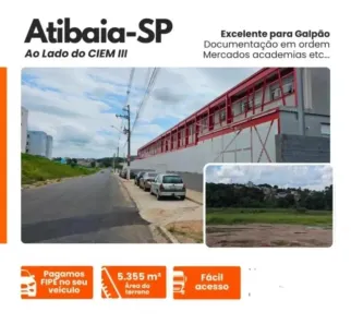 Lote/Terreno à venda, 5355m² no Caetetuba, Atibaia