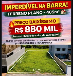 Lote/Terreno à venda, 405m² no Barra, Balneário Camboriú