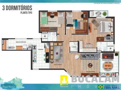 Apartamento com 3 Quartos à venda, 125m² no Parque Esplanada, Embu das Artes