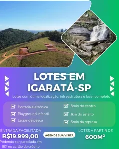 Lote/Terreno à venda, 600m² no , Igaratá