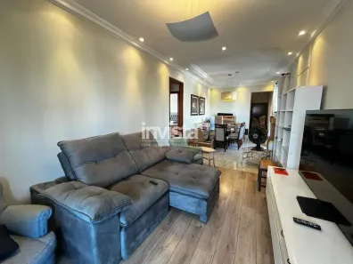 Apartamento com 3 Quartos para alugar, 134m² no Boqueirão, Santos