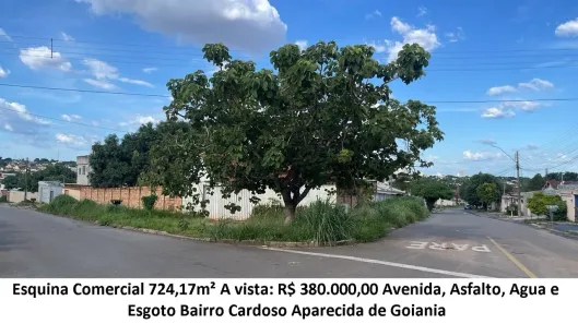 Lote/Terreno à venda, 724m² no Cardoso Continuação, Aparecida de Goiânia