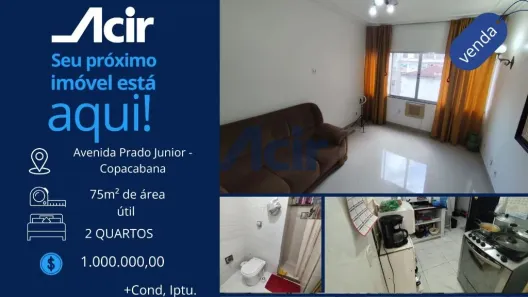 Apartamento com 2 Quartos à venda, 74m² no Copacabana, Rio de Janeiro