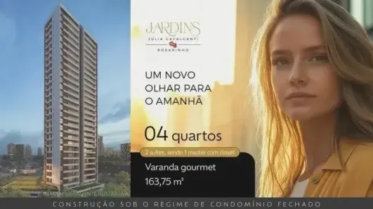 Apartamento com 4 Quartos à venda, 163m² no Hipódromo, Recife