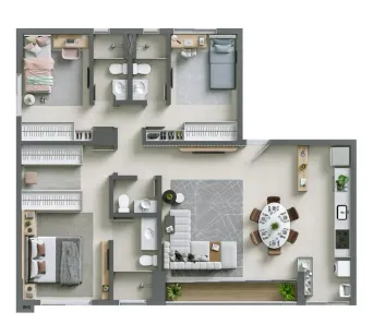 Apartamento com 3 Quartos à venda, 109m² no Setor Aeroporto, Goiânia