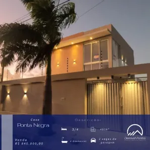 Casa com 3 Quartos à venda, 400m² no Ponta Negra, Natal
