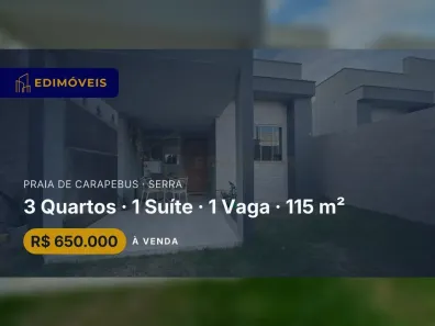 Casa com 3 Quartos à venda, 115m² no Praia de Carapebus, Serra
