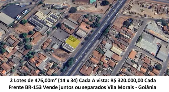 Lote/Terreno à venda, 476m² no Vila Morais, Goiânia