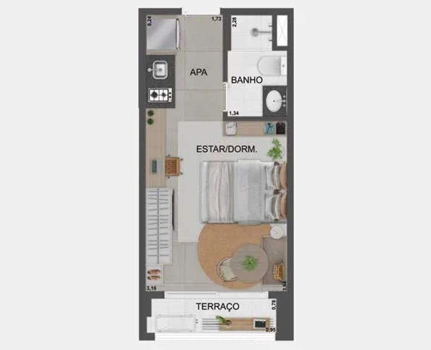 SP 360 SMART LIVING BY EZTEC - STUDIOS no Indianópolis, São Paulo