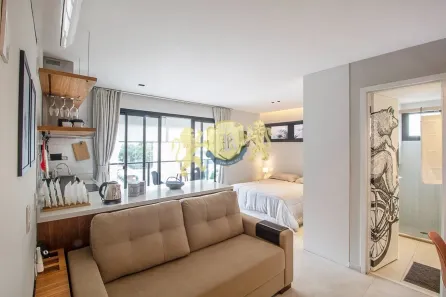 Flat com 1 Quarto para alugar, 40m² no Campo Belo, São Paulo