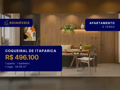 Apartamento com 1 Quarto à venda, 34m² no Coqueiral de Itaparica, Vila Velha