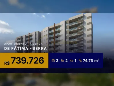 Apartamento com 3 Quartos à venda, 74m² no de Fátima, Serra