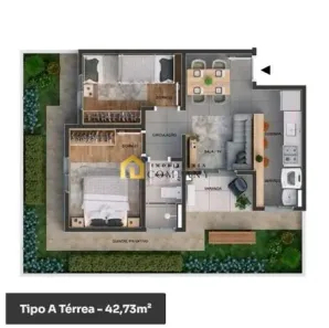 Apartamento com 2 Quartos à venda, 42m² no Caguassu, Sorocaba