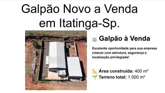 Prédio Residencial à venda, 1000m² no Distrito Industrial, Itatinga