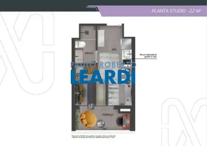 Apartamento com 1 Quarto à venda, 22m² no Cidade Monções, São Paulo