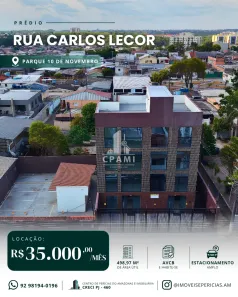 Prédio Comercial para alugar, 498m² no Parque 10 de Novembro, Manaus