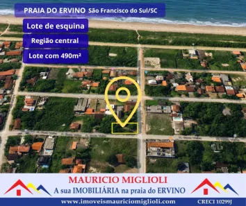 Lote/Terreno à venda, 490m² no Praia do Ervino, São Francisco do Sul