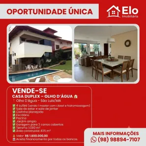 Sobrado com 5 Quartos à venda, 1080m² no Olho D'Água, São Luís