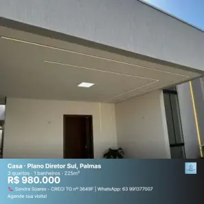 Casa com 3 Quartos à venda, 153m² no Plano Diretor Sul, Palmas
