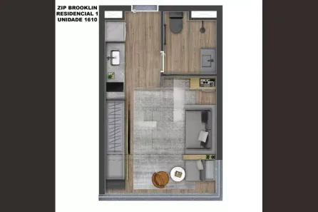 Kitnet com 1 Quarto à venda, 21m² no Vila Cordeiro, São Paulo