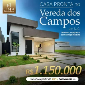 Casa de Condomínio com 3 Quartos à venda, 133m² no Portal dos Passaros, São José dos Campos