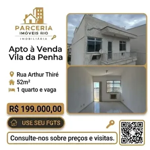 Apartamento com 1 Quarto à venda, 52m² no Vila da Penha, Rio de Janeiro