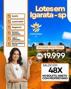 Lote/Terreno à venda, 600m² no , Igaratá