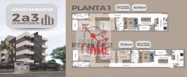 Apartamento com 2 Quartos à venda, 71m² no Centro, Pinhais