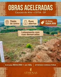 Lote/Terreno à venda, 500m² no Centro (Caucaia do Alto), Cotia