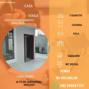 Casa com 3 Quartos à venda, 300m² no Araçagy, São José de Ribamar