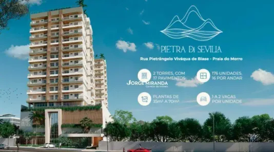 Apartamento com 1 Quarto à venda, 39m² no Praia do Morro, Guarapari