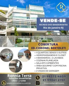 Cobertura com 4 Quartos à venda, 294m² no Recreio dos Bandeirantes, Rio de Janeiro