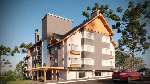 Apartamento com 1 Quarto à venda, 56m² no Residencial Aurora, Gramado