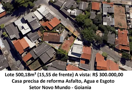 Lote/Terreno à venda, 500m² no Jardim Novo Mundo, Goiânia