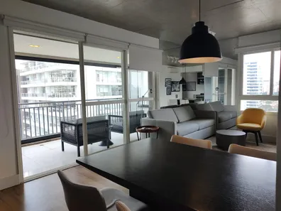 Apartamento com 1 Quarto para alugar, 64m² no Cidade Monções, São Paulo