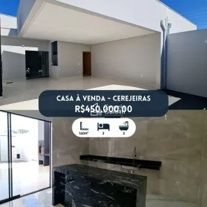 Casa com 3 Quartos à venda, 110m² no Residencial Cerejeiras, Anápolis