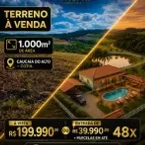 Lote/Terreno à venda, 1000m² no Centro (Caucaia do Alto), Cotia
