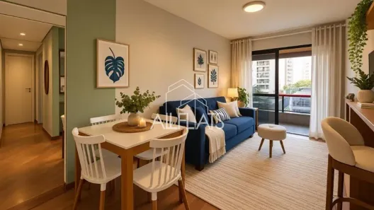 Flat com 1 Quarto para alugar, 49m² no Itaim Bibi, São Paulo