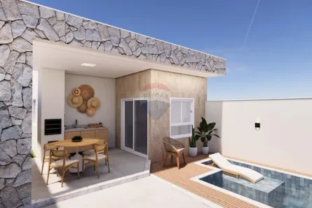 Casa de Condomínio com 2 Quartos à venda, 58m² no Arembepe (Abrantes), Camaçari