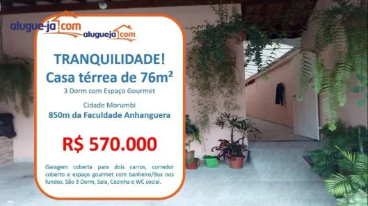 Casa com 3 Quartos à venda, 76m² no Cidade Morumbi, São José dos Campos