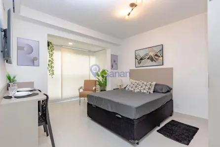 Apartamento com 1 Quarto para alugar, 27m² no Cidade Monções, São Paulo