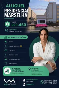 Apartamento com 2 Quartos para alugar, 38m² no Tabuleiro do Martins, Maceió